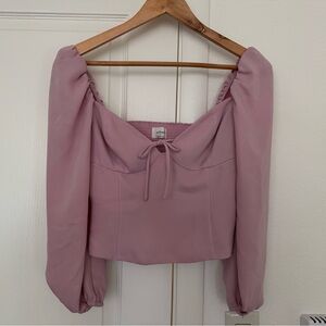 Wilfred Mauve Blouse with Puff Sleeves